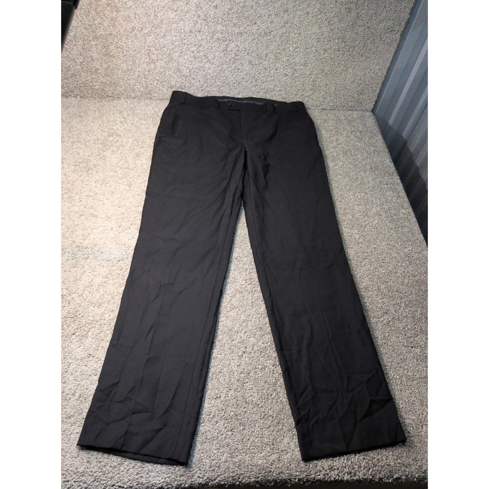 Lauren Ralph Lauren Mens 40x34 Black 100% Wool Natural Stretch Dress Pants